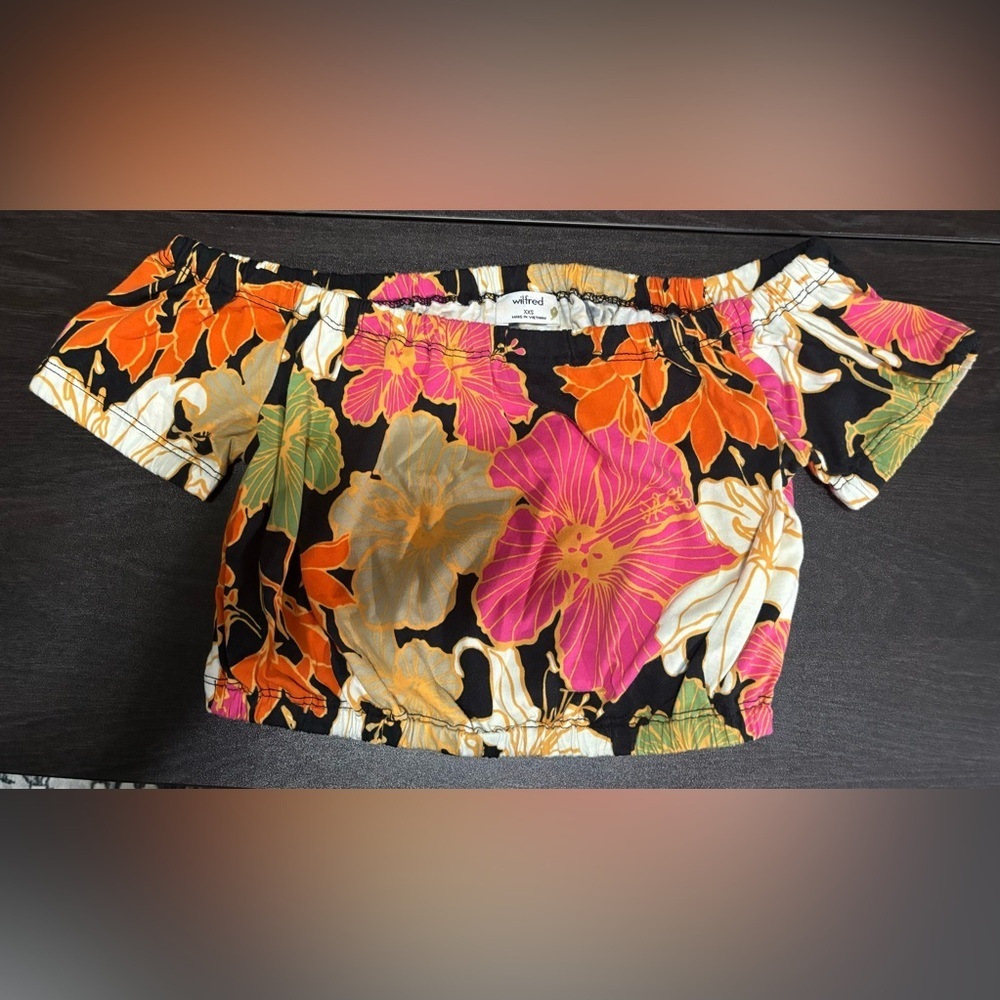 Aritzia Wilfred Floral  Crop Top XXS